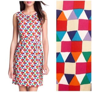 kate spade | Sleeveless Geometric Print Abbey Sheath Dress Size 4 Spring Summer